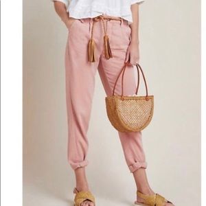 Anthropologie Scout Pleated Cropped Straight Leg Pants